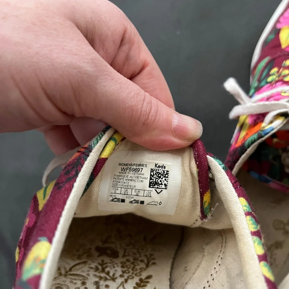 Keds x Rifle Paper Co floral shoes, size 8